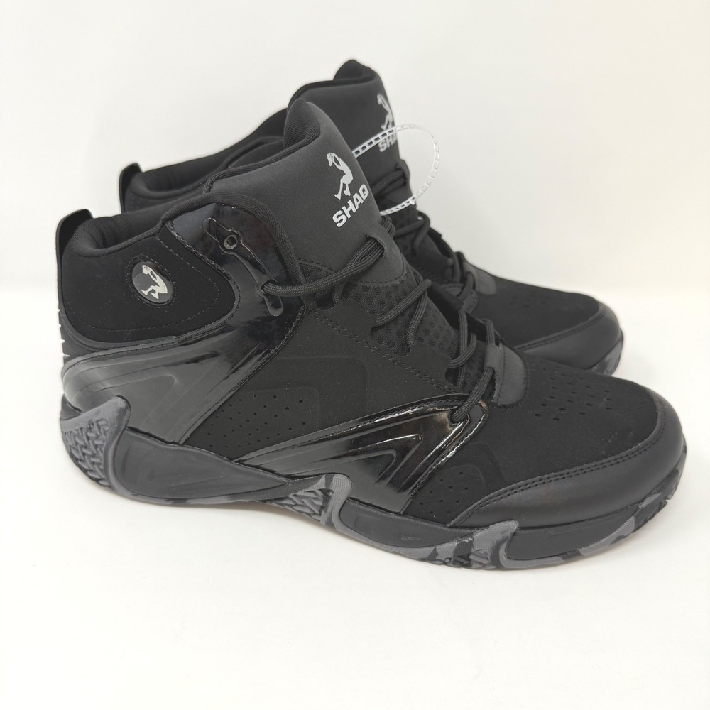 Shaq Devise Mens 12 Basketball Shoes Black High Top Sneakers AQ95051M BBB NEW